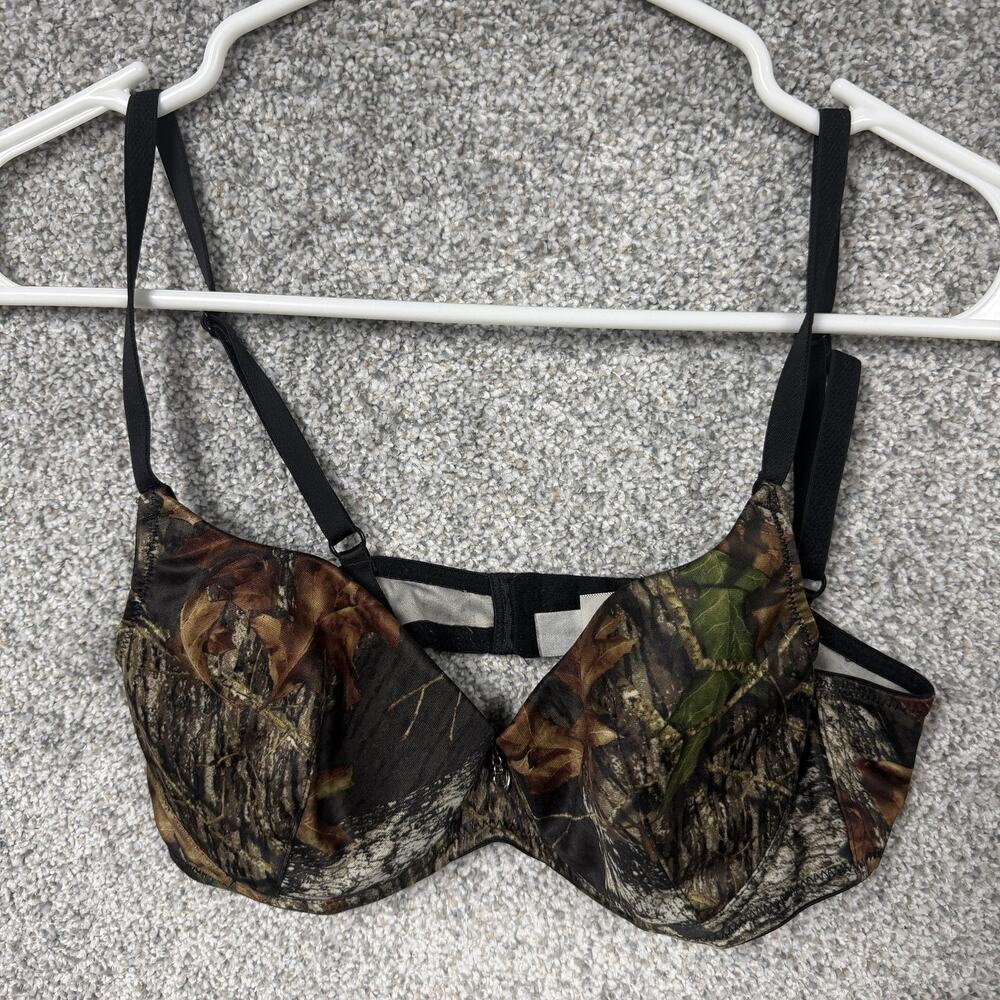 Wilderness Dreams Bra 34B Camo Padded Underwire T-Shirt Camouflage Heart Charm